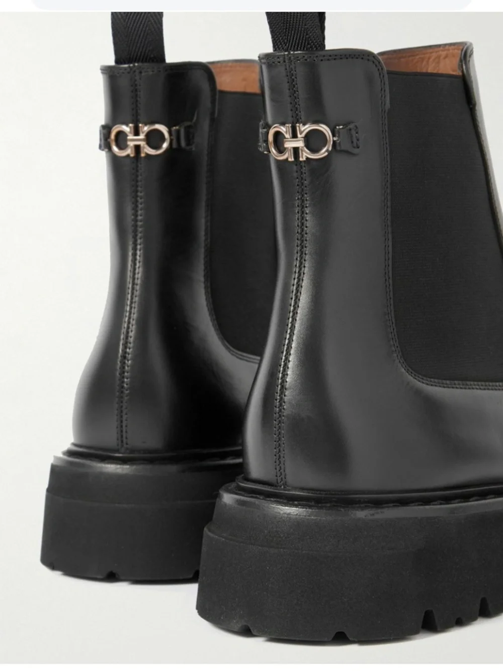 Salvatore Ferragamo - George 2 Embellished Leather Chelsea Boots - Black